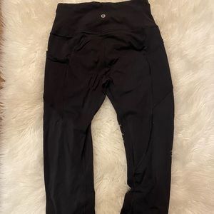 Black Lululemon all the right places 7/8 crop leggings